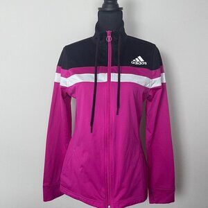 Women's Adidas Activewear Jacket Fuschia/Black/White-Medium